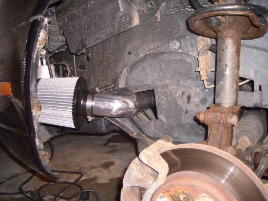 Filter in the bumper/well