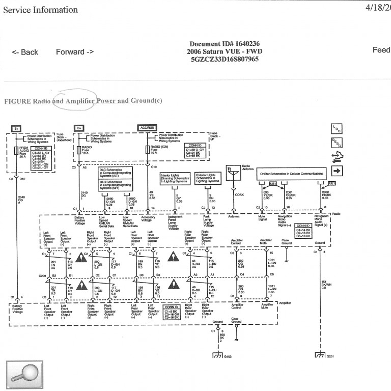 '06 Vue Sun/Sound amp wiring - SaturnFans.com Forums