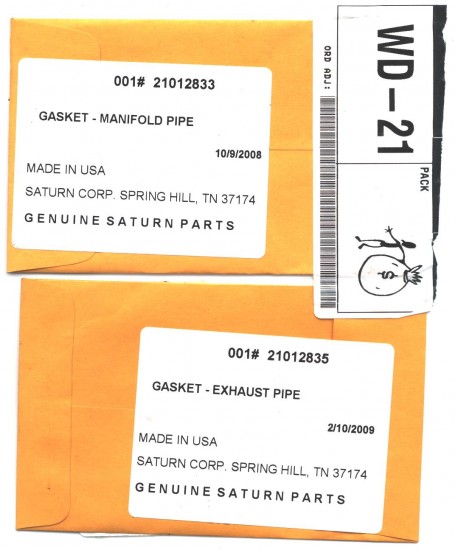 1998 SC2 O.E.M. Exhaust Gaskets