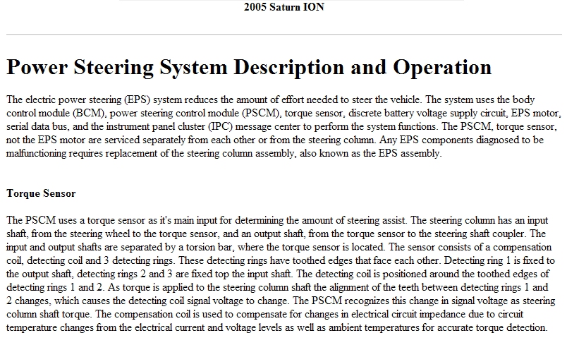 ION Power Steering - SaturnFans.com Forums