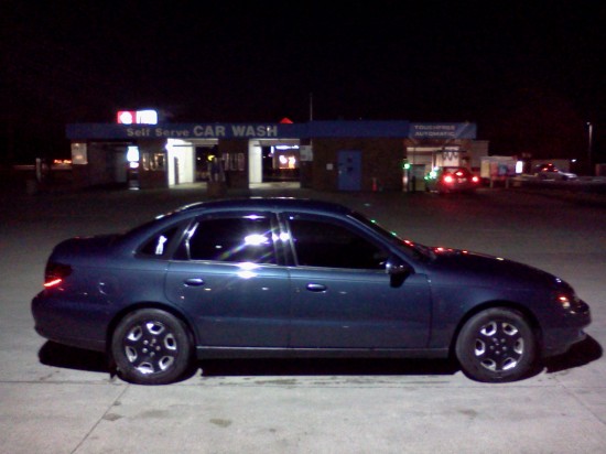 side view, night
