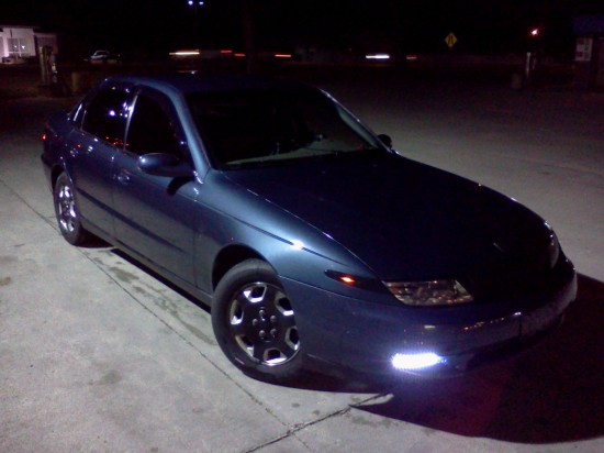 frontal view, LED